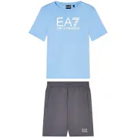 EA7 per ragazzo. 7B000302_AF10375 Set Visibility Boy blu (16Años= 176cm), Casual, Sportivo, Verde, Cotone, Sportswear, Multisport, Poliester