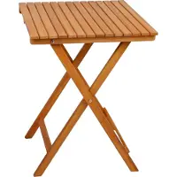Spetebo Tavolo da balcone e da giardino in acacia - 72 x 55 cm - Tavolo da bistrot in legno Tavolo pieghevole Tavolo da birreria all'aperto