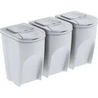 Keden Set Di 3 Contenitori Per La Raccolta Differenziata Sortibox 3x35l
