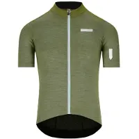 Q36.5 Adventure Tech Merino Jersey Maglietta da ciclismo Uomo (XXL, olivia)