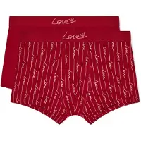 Emporio Armani per uomo. EM001014_AF19049 Set di 2 boxer rossi tagliati (S), Rosso, Homewear, Cotone, Bordeaux