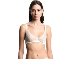 Emporio Armani per donna. EW002718_AF19030 Reggiseno in rete bianca (85B), Bianco, Homewear, Poliamide