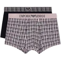Emporio Armani per uomo. EM001014_AF18885 Set di 2 boxer neri misti (L), Nero, Homewear, Cotone