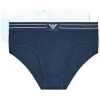 Emporio Armani per uomo. EM000401_AF18884 Set di 2 slip Logolabel blu, turchese (L), Homewear, Cotone