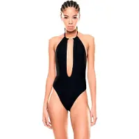Emporio Armani per donna. 7W001061_AF20663 Costume da bagno Black Water Sports (S), Nero, Casual, Sintetico, Beachwear, Senza maniche / cinghie