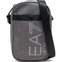 Emporio Armani unisex. 7X000633_AF23097 Borsa a tracolla sportiva grigia XL con logo frontale (OSFA), Casual, Grigio, Poliestere