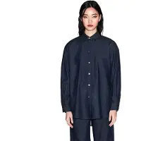 Armani Exchange per donna. XW002258AF21337MB001 Camicia blu navy Relax (M), Casual, Cotone, Manica lunga