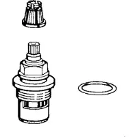 Hansa Keramik-Oberteil 3/4" verchromt, langlebig, für Armaturen, 8,5 l/min