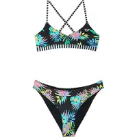 Roxy Kid's Active RG Athletic Tri Set Bikini Bambini (6 Years, bianco)