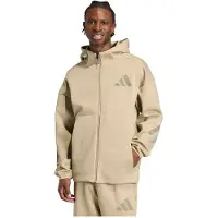 Adidas Z.N.E. Full Zip Maglia con zip e cappuccio Uomo (XL, beige)
