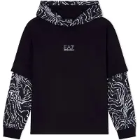 EA7 per ragazzo. 7B000304_AF13512 Maglietta Visibility, nera (12Años= 154cm), Nero, Casual, Cotone, Manica corta, moda per bambini
