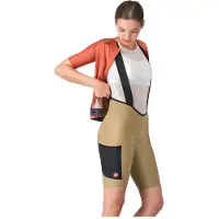 Castelli Women's Unlimited Endurance DT Bibshort Pantaloni da ciclismo Donna (XL, beige)