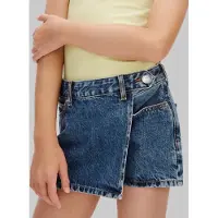 Calvin Klein Girls Denim Wrap Skort Beckford Wash Taglia: 6 | Gonne Outlet | Unisex | Blu
