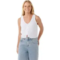 Rip Curl Women's Premium Surf Top Top Donna (XL, bianco)