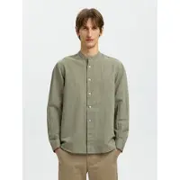 Selected Camicia A Maniche Lunghe Uomini Grigio XXL