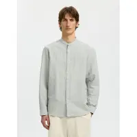 Selected Camicia A Maniche Lunghe Uomini Aqua Gray M