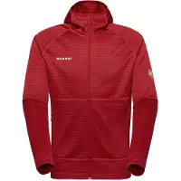 Mammut Crag ML Hooded Jacket Giacca in pile Uomo (XL, rosso)