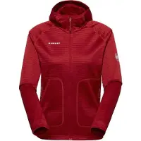 Mammut Women's Crag ML Hooded Jacket Giacca in pile Donna (L, rosso)