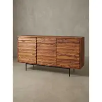 KADIMA DESIGN Incantevole credenza in sheesham, larga 150 cm, a 3 ante, ideale per soggiorni moderni. 150x41x81 cm |