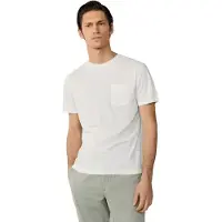 Hackett per uomo. HM5000101 T-shirt bianca con taschino (L), Bianco, Casual, Cotone, Manica corta