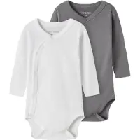 TWO SOON Tutina / body per bambino grigio / bianco