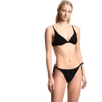 Emporio Armani per donna. EW003284_AF23750 Bikini con cuciture nere e fumo (XS), Nero, Beachwear, Poliamide