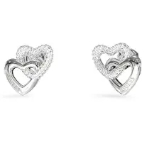 GUESS Heart-shaped steel Orecchini with crystals Beloved JUBE06015JWRHT/U