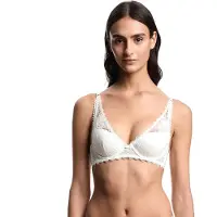 Emporio Armani per donna. EW000434_AF19033 Reggiseno in pizzo bianco eterno (100C), Homewear, Poliamide
