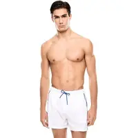 EA7 per uomo. 7M001688_AF21073 Pantaloncini da bagno bianchi (L), Bianco, Casual, Sportivo, Beachwear, Poliestere, Elastan