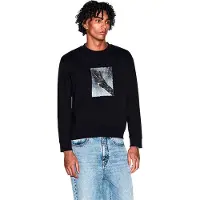 Armani Exchange per uomo. XM002226AF10830UC001 Felpa con grafica Morden nera (L), Nero, Casual, Cotone, Manica corta