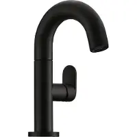 NABER Sottile 1 miscelatore monocomando per vasca in nero opaco con bocca fissa / Miscelatore per lavabo / Alta pressione