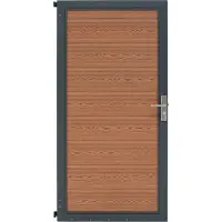 Monster Recinzione divisoria in legno composito – Porta – Marrone