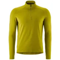 Gonso Essential Jersey Longsleeve Maglietta da ciclismo Uomo (3XL, giallo/olivia)