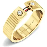 Tommy Hilfiger Gold-plated Anello with crystals Stripes 2781052 - Circuit: 56 mm