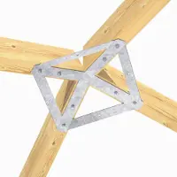TRIBECCO Raccordo per tetto padiglione 5 mm in acciaio zincato a caldo - Raccordo angolare per padiglione da giardino - 4 angoli