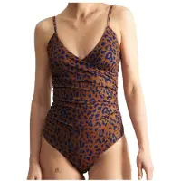 DEDICATED Women's Wrap Swimsuit Klinte Costume intero Donna (XS, bianco)