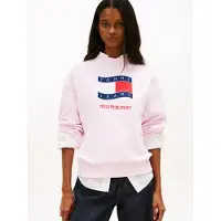 Tommy Hilfiger Boxy Wavy Flag Crew Pearly Pink Taglia: M | Maglioni a maglia Outlet | Donna | Rosa