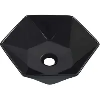 Syfax Lavandino 41x36,5x12 cm in Vetroceramica Nero