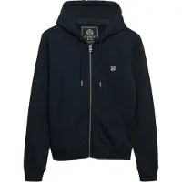 Superdry per donna. W2012780A Felpa con cappuccio e cerniera Signature blu navy (XL), Casual, Cotone