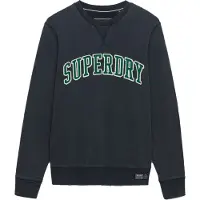 Superdry per uomo. M2014590A Felpa Athletic Applique Relaxed blu marino (XXL), Casual, Cotone, Navy