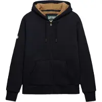 Superdry per uomo. M2014583A Felpa con cappuccio e cerniera Borg Lined blu navy (XXL), Casual, Cotone