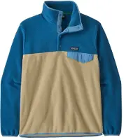 Patagonia Lightweight Synch Snap-T P/O Pullover in pile Uomo (S, blu/beige)