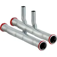 Geberit GE Mapress, Acciaio al carbonio, coppia di raccordi a croce, RP-K/RL, destra-sinistra, d15x15 mm, zincato, 1 pz.