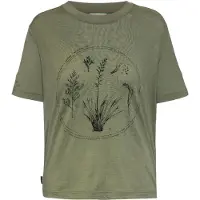 Icebreaker - t-shirt da escursionismo in lana merino leggera - W Merino 150 Tech Lite SS Crop Tee Seed Story Lichen per Donne - Taglia S - Verde