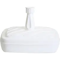 Eda Plastiques EDA 010704 BL Supporto per ombrellone EDA, in plastica, quadrato, 420 mm, bianco