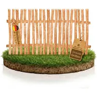 BooGardi Recinzione da giardino in legno, altezza 100 x larghezza 200 cm, distanza tra le doghe 3-4 cm, kit di montaggio