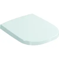Ideal standard Sedile WC SOFTMOOD con rivestimento, cerniere in acciaio inox bianco, con chiusura ammortizzata