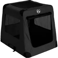Farmland Box per il trasporto in auto nero - L 82 cm x L 58 cm x H 68 cm Box pieghevole per cani