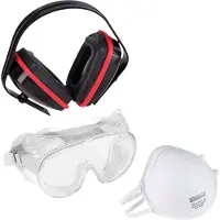 Kreator Maschera respiratoria + occhiali di sicurezza + protezione dell'udito - come set