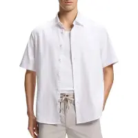 BOSS per uomo. 50537382 Maglietta bianca anti-eruzione cutanea (S), Bianco, Casual, Cotone, Manica corta